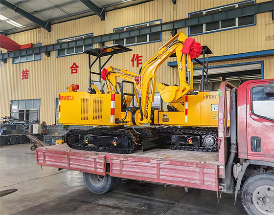 山東礦安重工兩臺MWD2.0/0.12L煤礦用液壓挖掘機順利發往微山